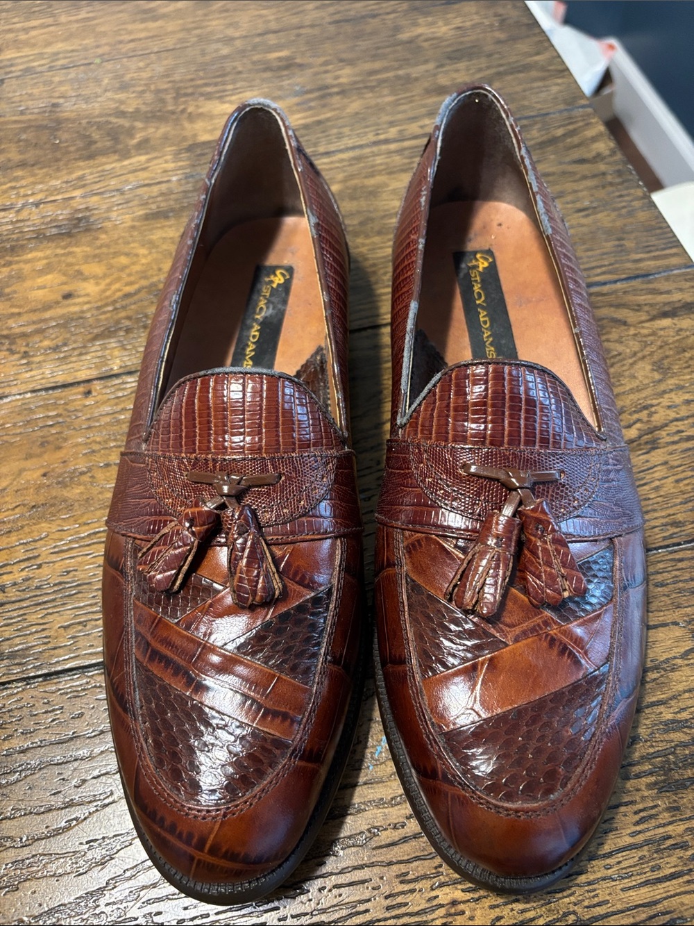 Stacy Adams Chestnut Brown Leather Tassel Loafers